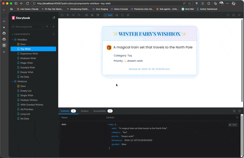 components in Storybook