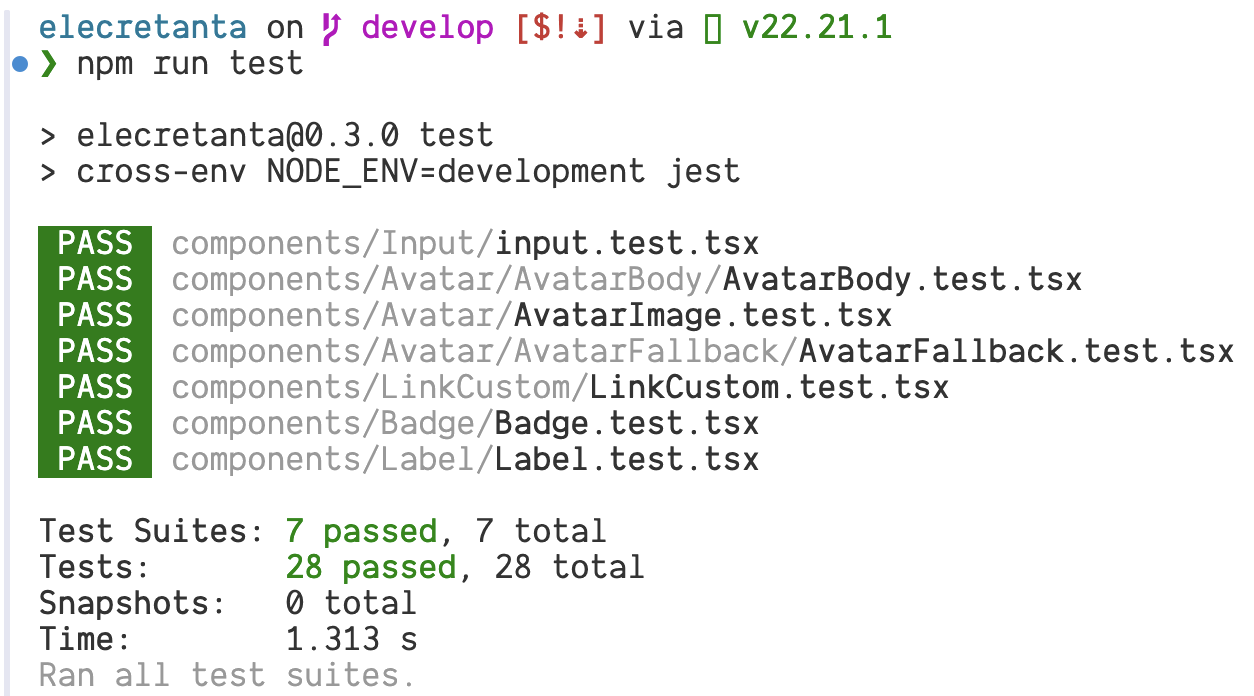 frontend tests passing